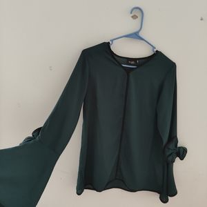 Olive green women's blouse